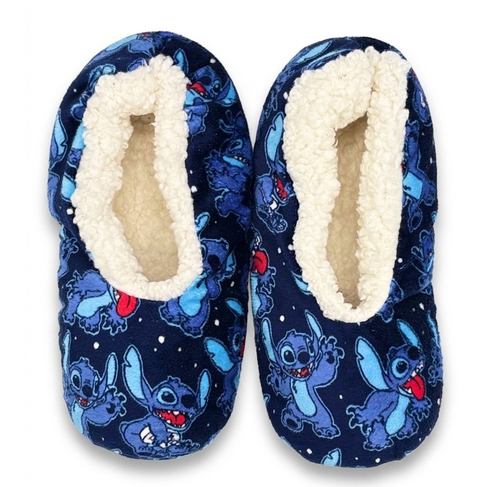 Disney Lilo & Stitch Plush Women's Size 6 Cozy Comfort Slipper Socks House Shoes - Picture 4 of 8